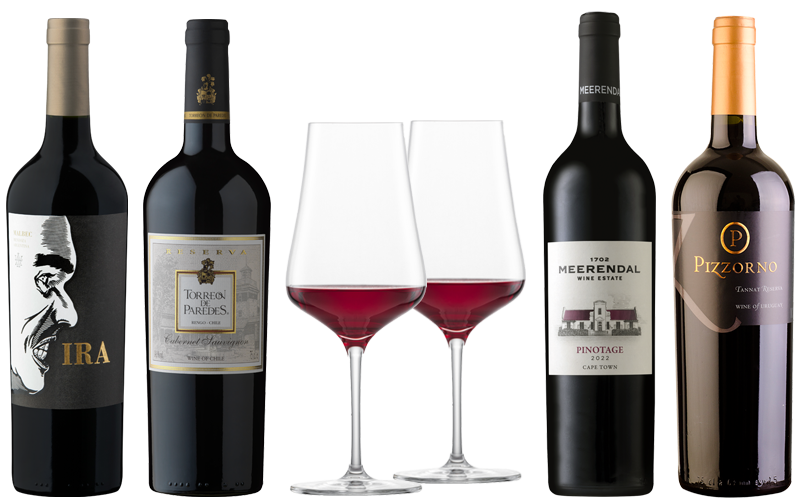 »Rotwein & Gläser« Genießerpaket