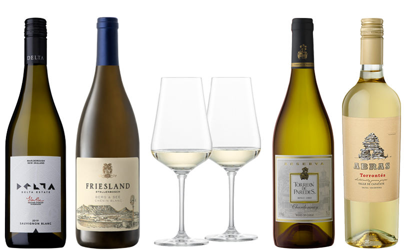 »Weißwein & Gläser« Genießerpaket